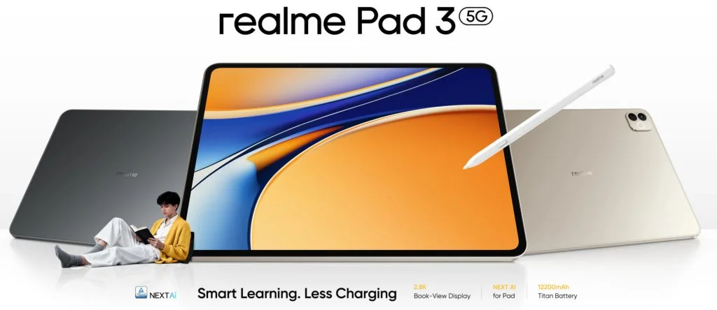 realme Pad 3 with 11.61″ 2.8K 120Hz display, Dimensity 7300-Max, 5G, 12200mAh battery launched in India starting at Rs. 26,999