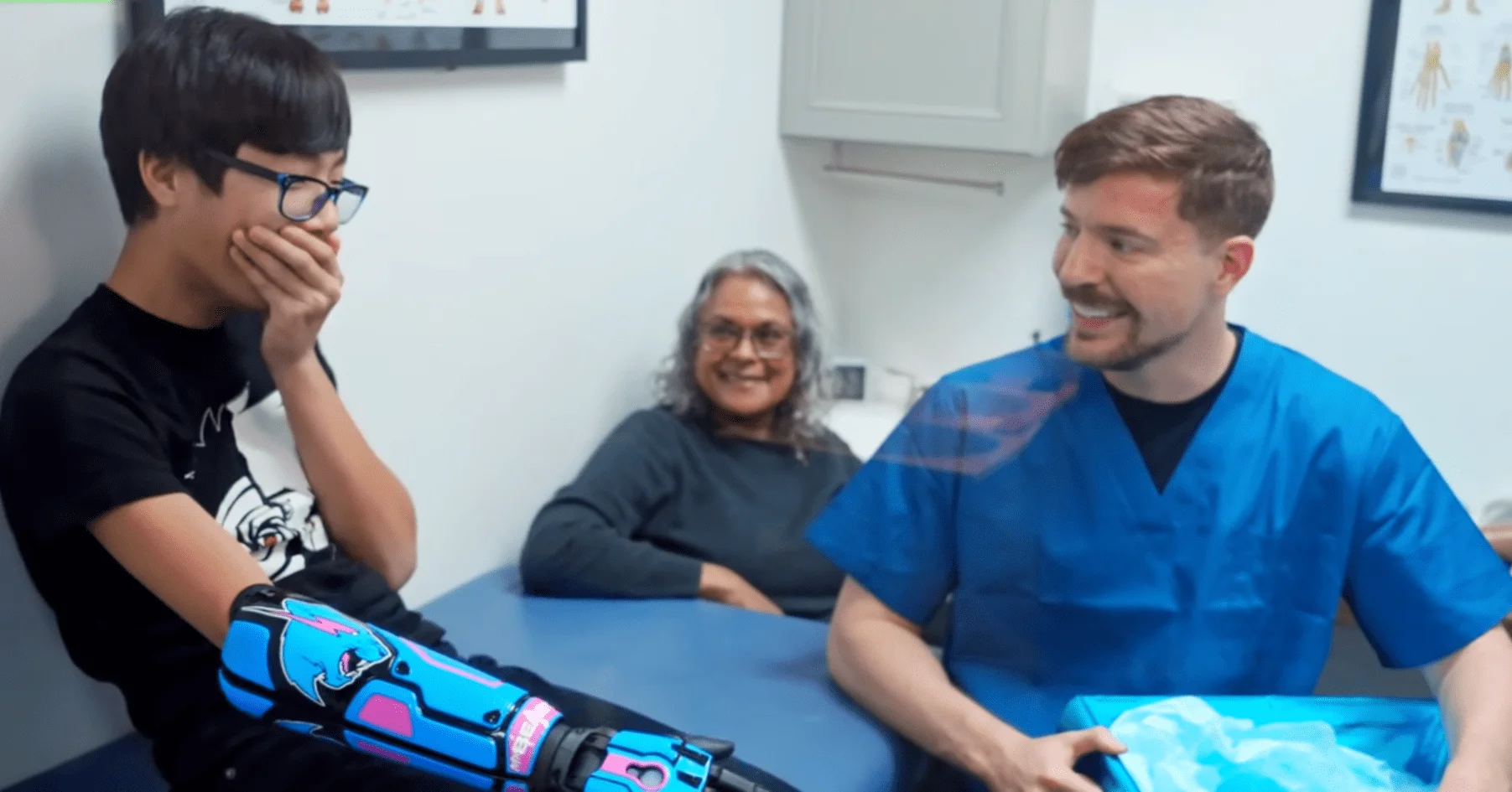 MrBeast surprises Texas boy with custom open bionics robotic hand