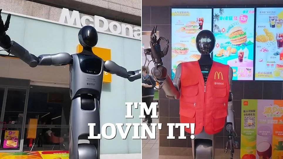 McDonald's is testing humanoid ROBOTS in Shanghai - and they even wear the  uniform | Daily Mail Online